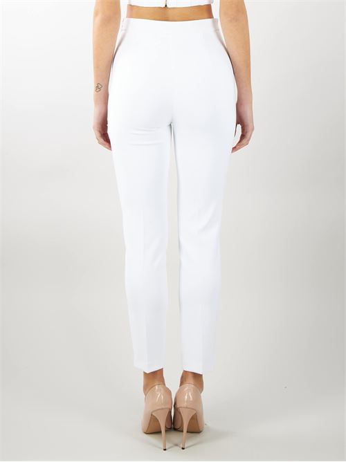 Straight trousers in stretch crêpe fabric with flaps Elisabetta Franchi ELISABETTA FRANCHI |  | PA02841E2360